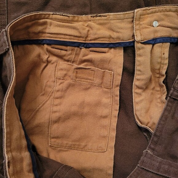 Duluth Trading Brown Cargo Pants 36x28 Canvas Cotton Heavy Duty Work - Picture 3 of 6